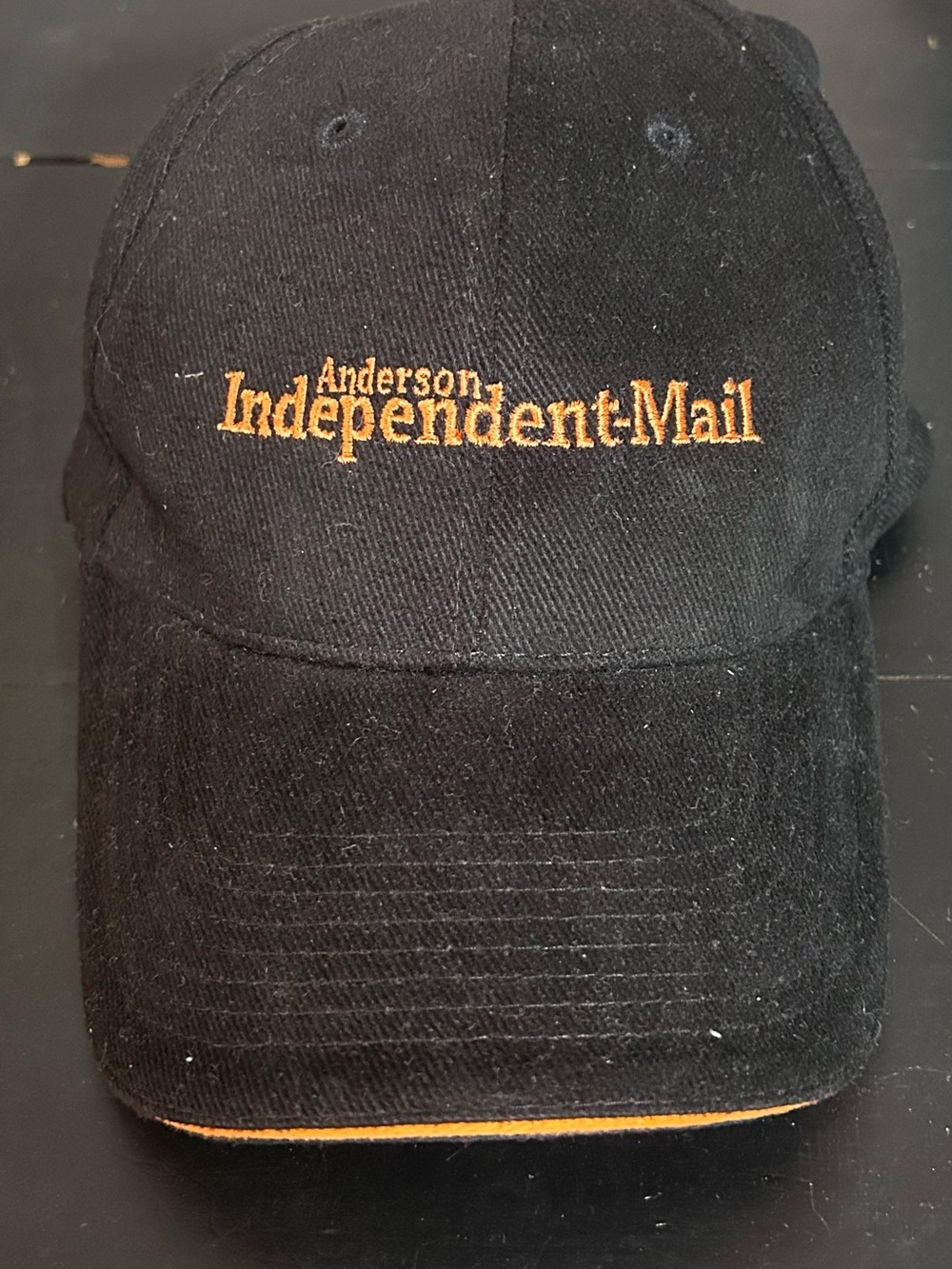 Anderson Independent-Mail Black Adjustable Hat Cap Nissun Embroidered Newspaper